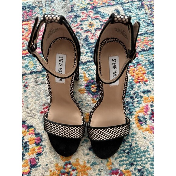 Steve Madden Carrson Black Mesh Heels Size 6‎ - Picture 1 of 6